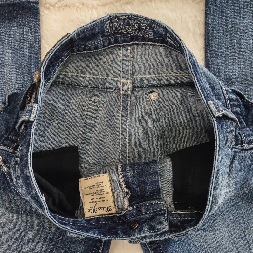 MISS ME BOOT Blue Embellished Jeans - Picture 15 of 17